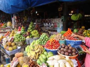 Lokale groente en fruitmarkt Bali