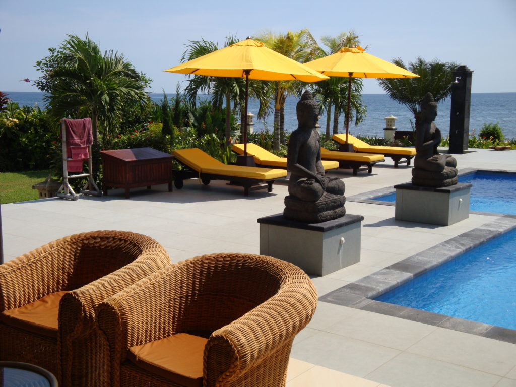 Zwembad villa op Bali