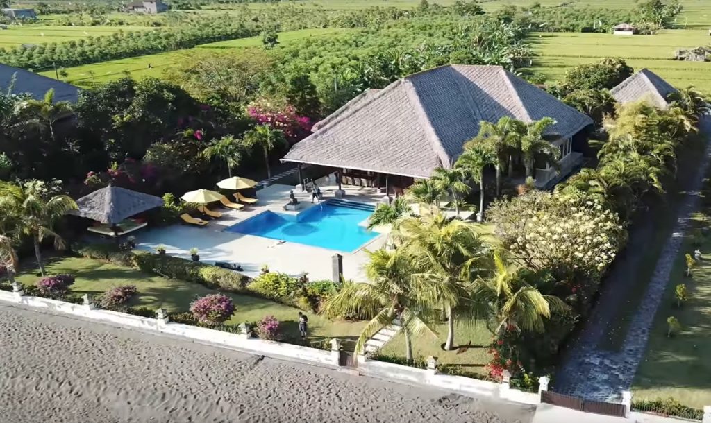 4K Video drone shots villa op Bali